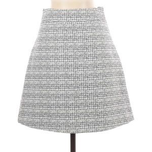 Express Black and White Tweed A-Line Skirt, Size 4